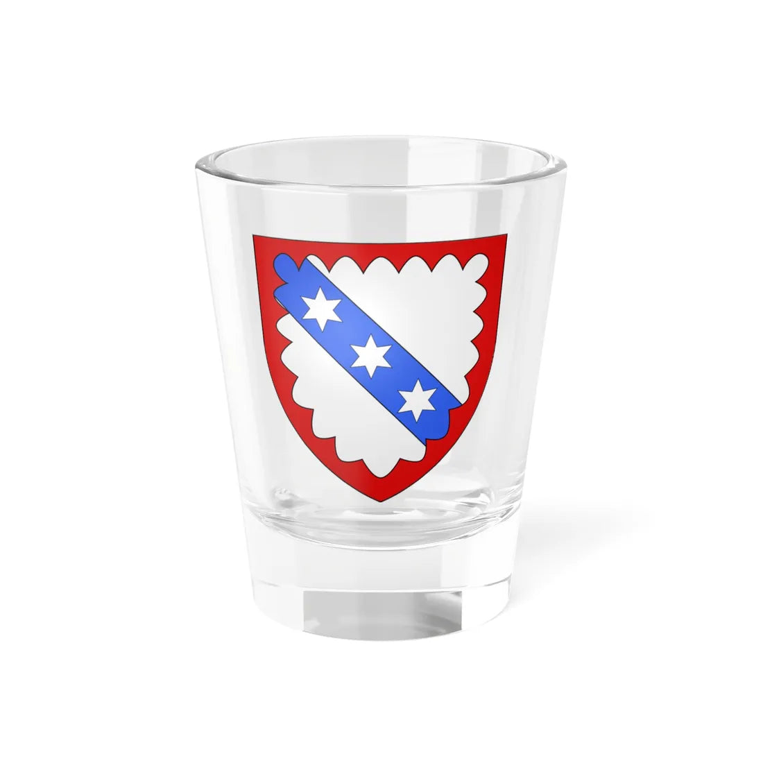 Blason ville be Gijzegem (Belgium) (Coat of Arms) Shot Glass 1.5oz 1.5oz - Go Mug Yourself