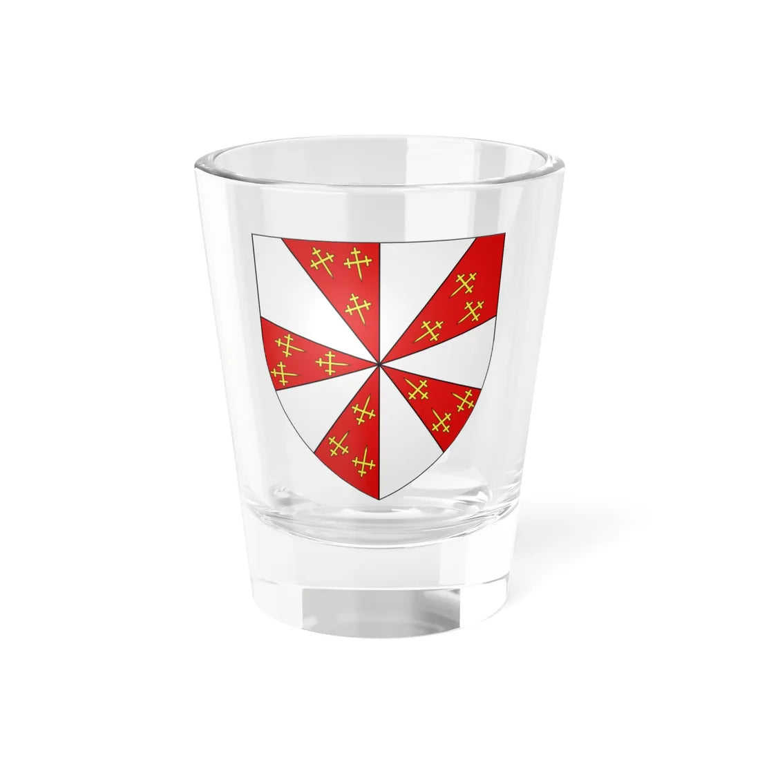 Blason ville be Grotenberge (Belgium) (Coat of Arms) Shot Glass 1.5oz 1.5oz - Go Mug Yourself