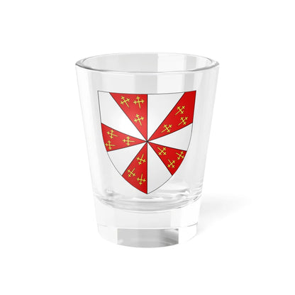 Blason ville be Grotenberge (Belgium) (Coat of Arms) Shot Glass 1.5oz 1.5oz - Go Mug Yourself