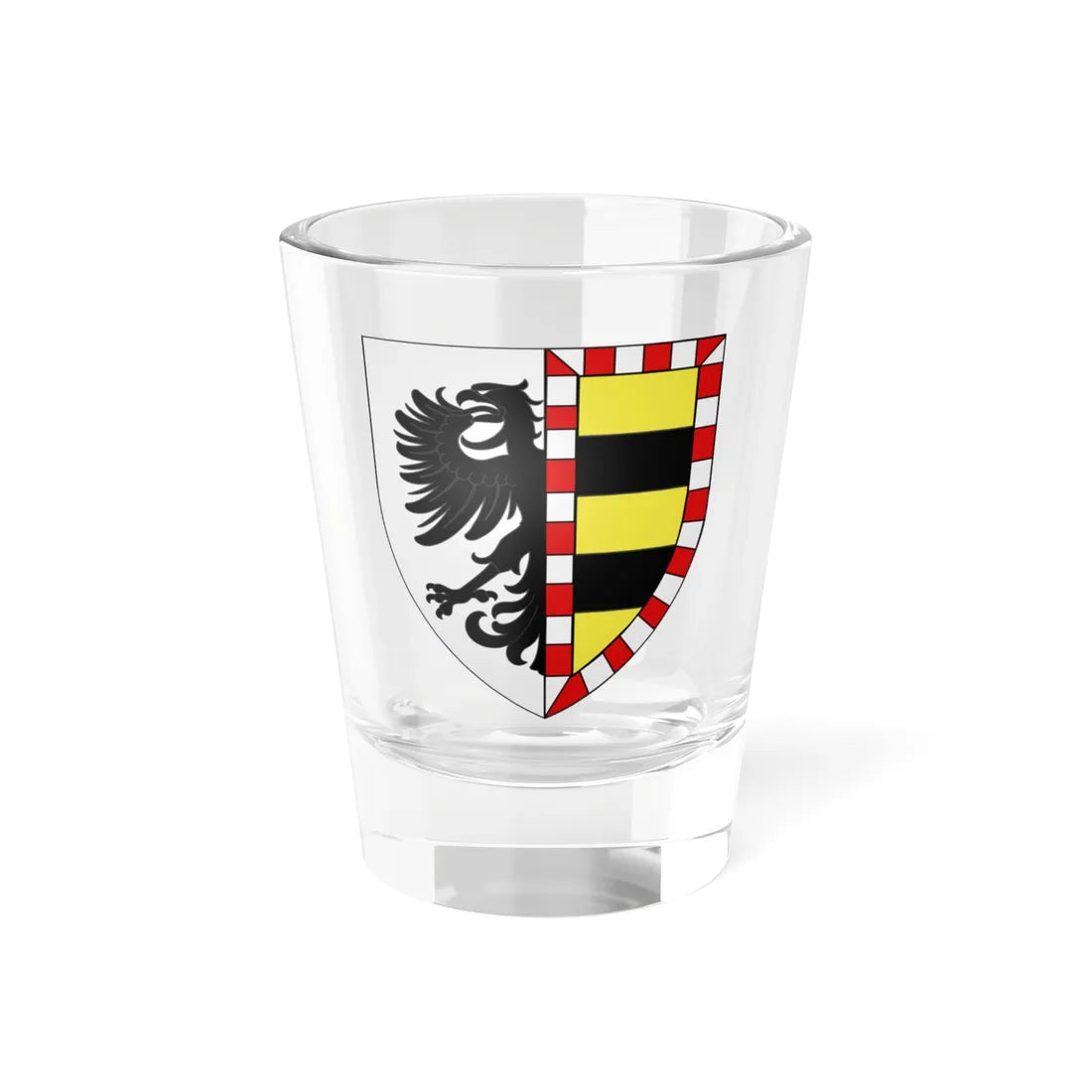 Blason ville be Halen (Belgium) (Coat of Arms) Shot Glass 1.5oz 1.5oz - Go Mug Yourself