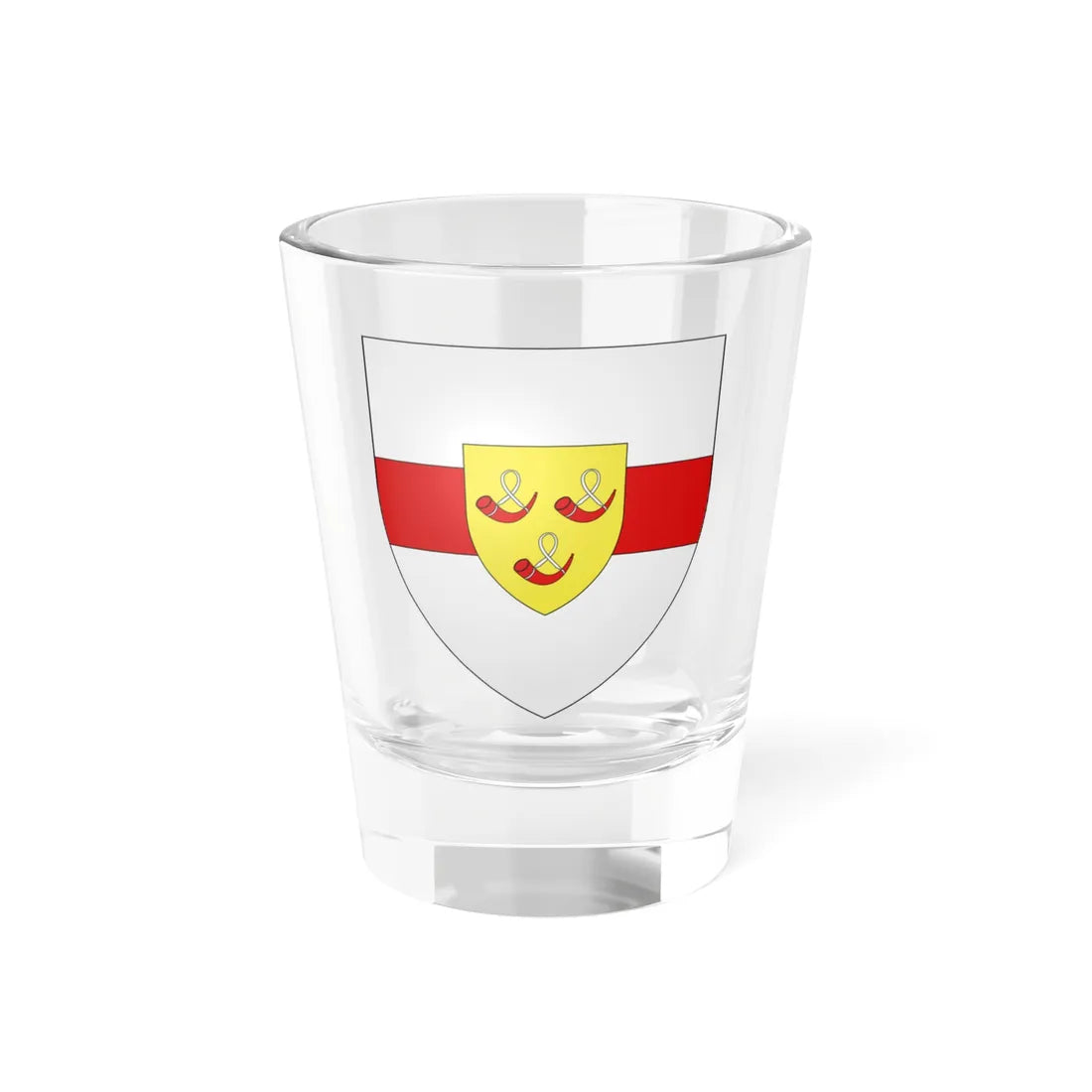 Blason ville be Heuvelland (Belgium) (Coat of Arms) Shot Glass 1.5oz 1.5oz - Go Mug Yourself
