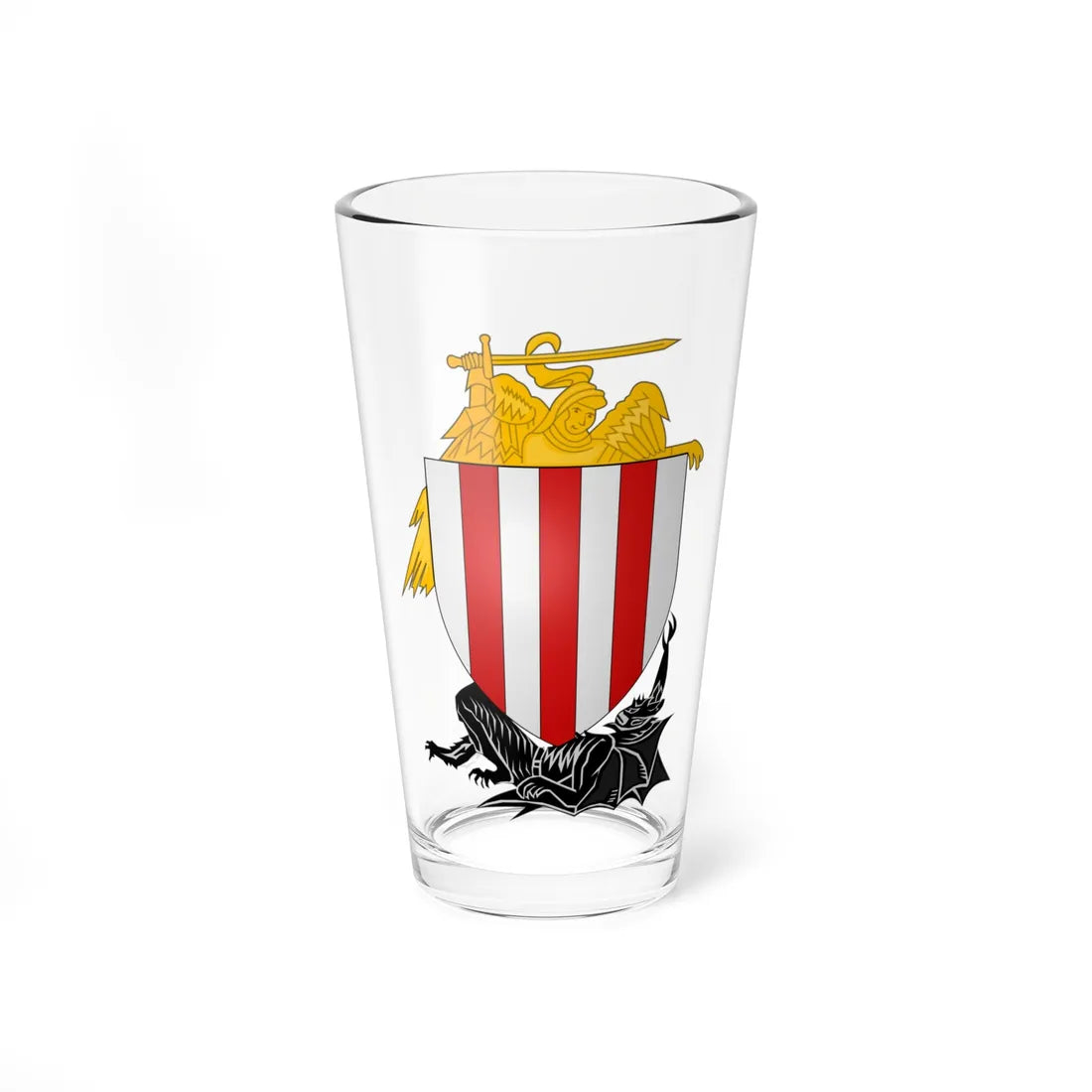 Blason ville be Keerbergen avec ornements (Belgium) (Coat of Arms) Pint Glass 16oz 16oz - Go Mug Yourself