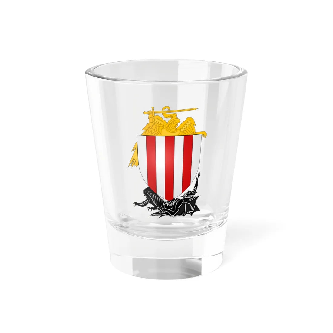 Blason ville be Keerbergen avec ornements (Belgium) (Coat of Arms) Shot Glass 1.5oz 1.5oz - Go Mug Yourself