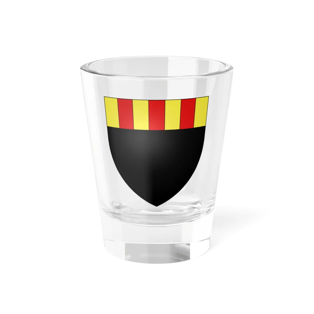 Blason ville be Kerkom (Belgium) (Coat of Arms) Shot Glass 1.5oz 1.5oz - Go Mug Yourself
