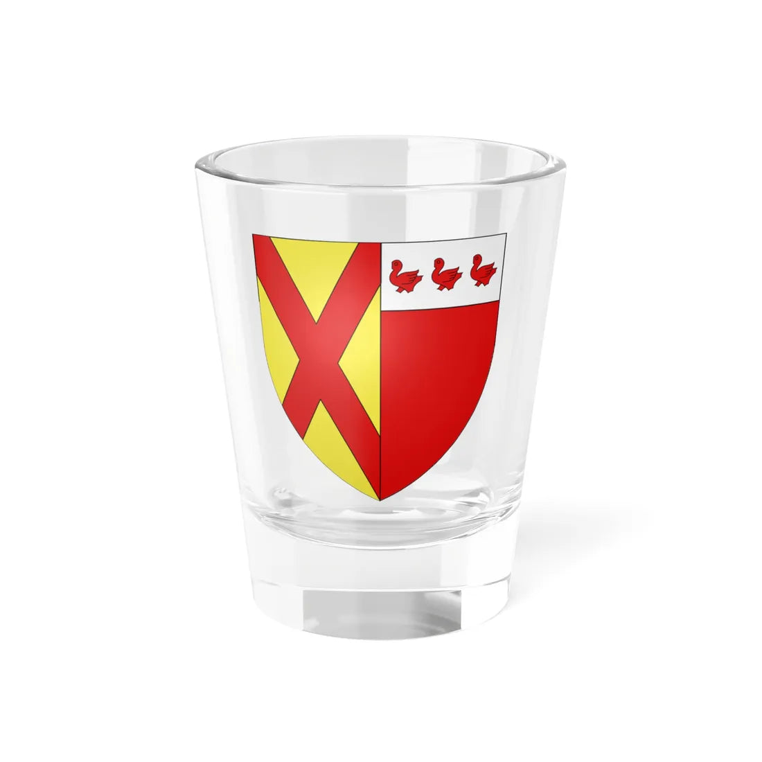 Blason ville be Knesselare (Belgium) (Coat of Arms) Shot Glass 1.5oz 1.5oz - Go Mug Yourself
