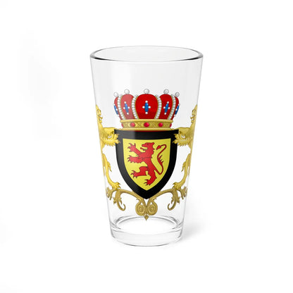 Blason ville be Laarne avec ornements (Belgium) (Coat of Arms) Pint Glass 16oz - Go Mug Yourself