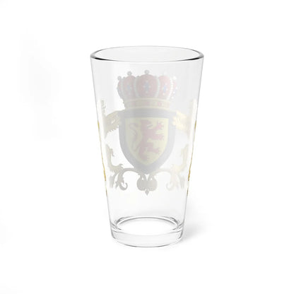 Blason ville be Laarne avec ornements (Belgium) (Coat of Arms) Pint Glass 16oz - Go Mug Yourself