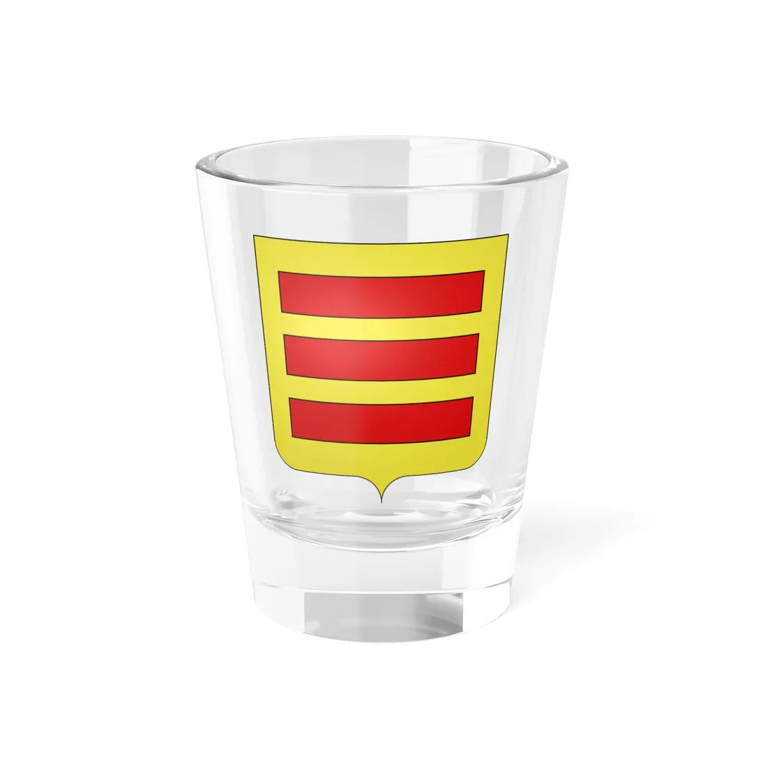 Blason ville be Lahamaide Hainaut (Belgium) (Coat of Arms) Shot Glass 1.5oz 1.5oz - Go Mug Yourself