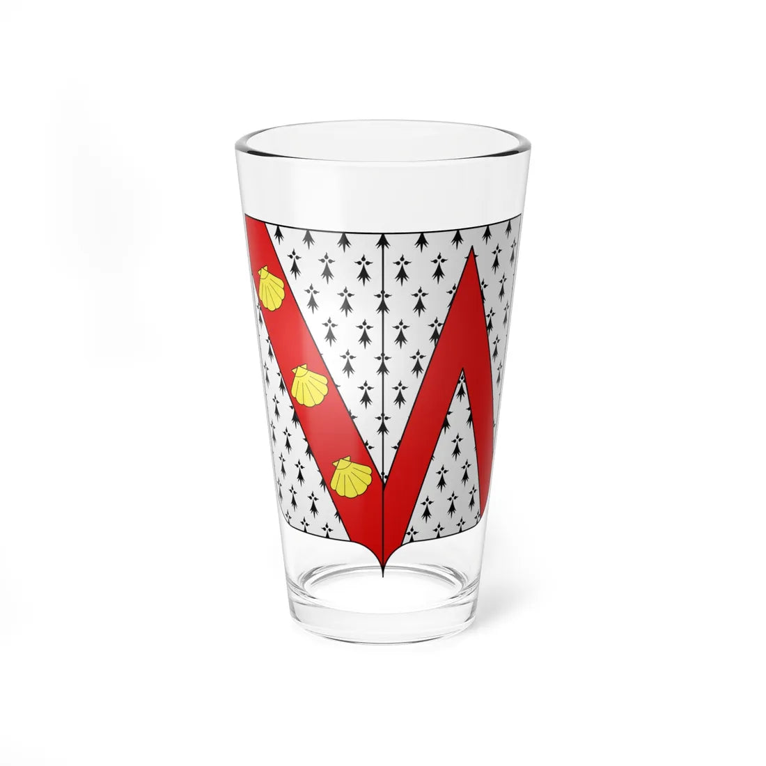 Blason ville be Leisele Flandre-Occidentale (Belgium) (Coat of Arms) Pint Glass 16oz 16oz - Go Mug Yourself