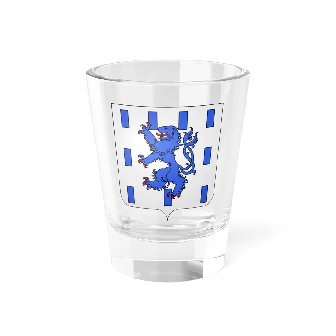 Blason ville be Leuze-en-Hainaut (Belgium) (Coat of Arms) Shot Glass 1.5oz 1.5oz - Go Mug Yourself