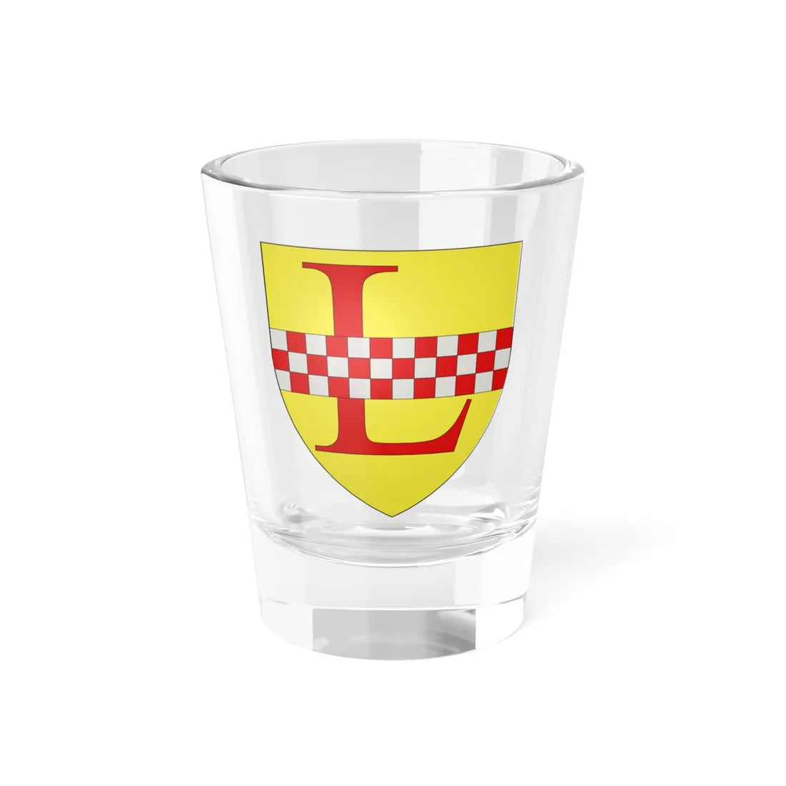 Blason ville be Loenhout (Belgium) (Coat of Arms) Shot Glass 1.5oz 1.5oz - Go Mug Yourself