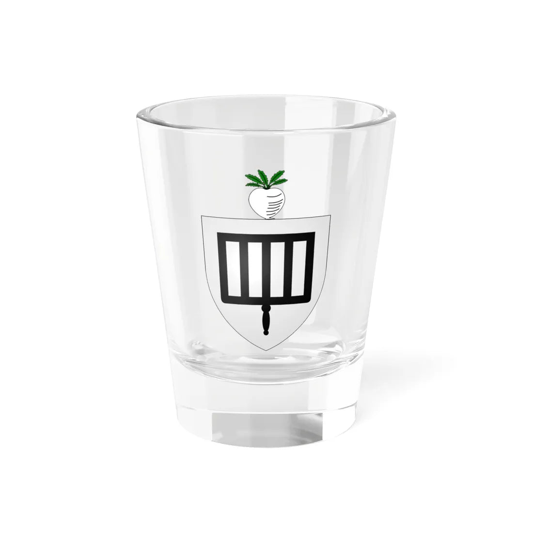 Blason ville be Lokeren avec ornements (Belgium) (Coat of Arms) Shot Glass 1.5oz 1.5oz - Go Mug Yourself