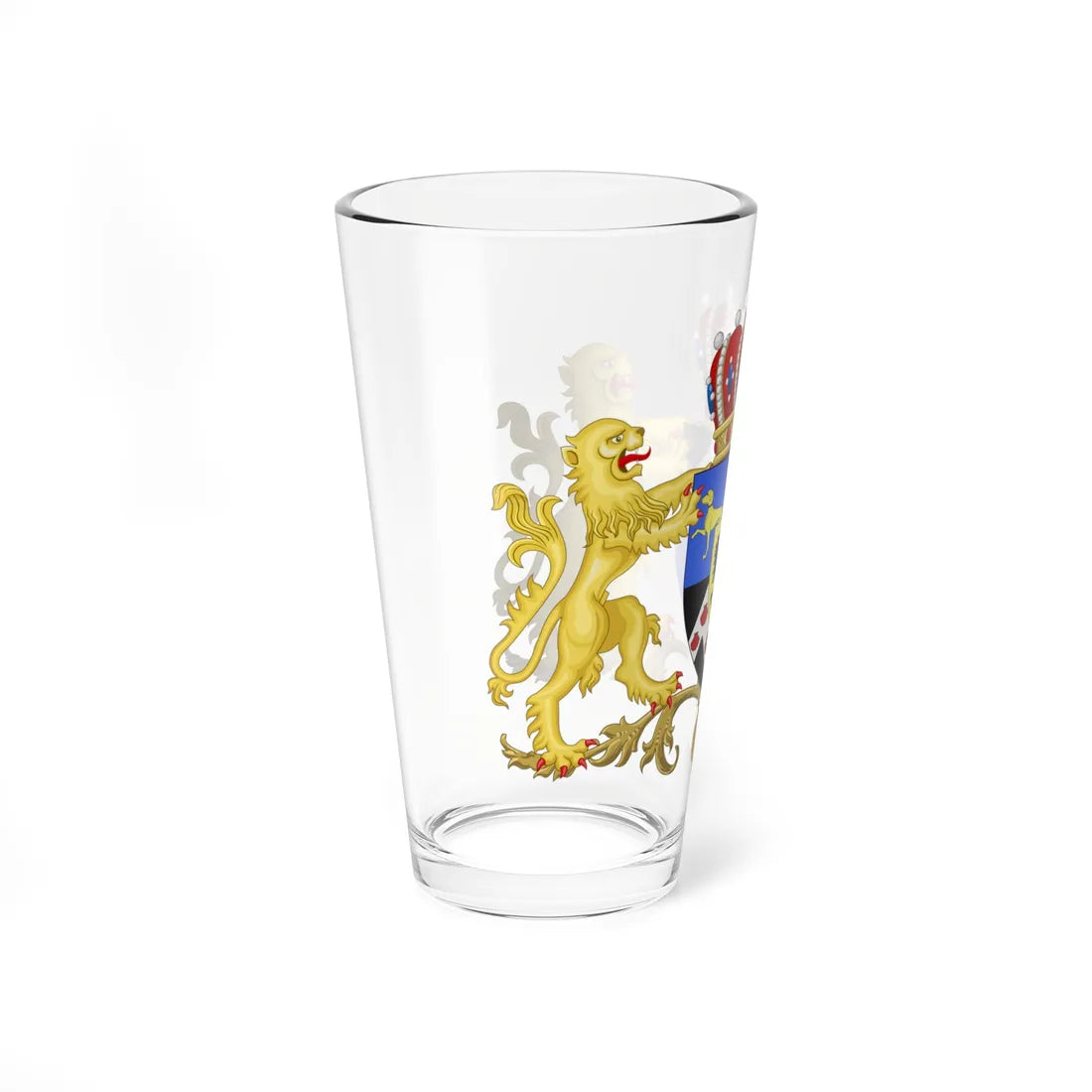 Blason ville be Lovendegem avec ornements (Belgium) (Coat of Arms) Pint Glass 16oz - Go Mug Yourself