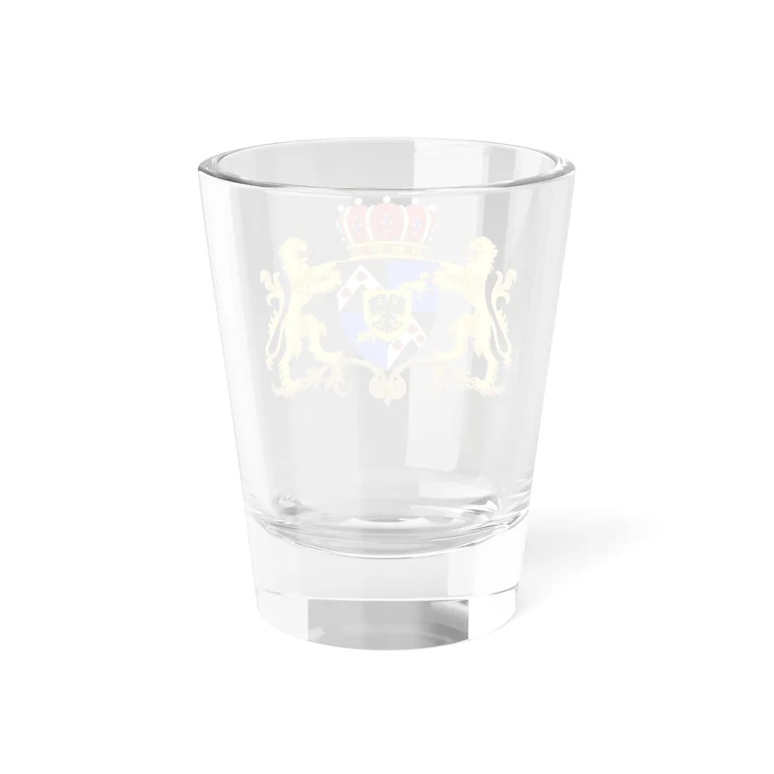 Blason ville be Lovendegem avec ornements (Belgium) (Coat of Arms) Shot Glass 1.5oz - Go Mug Yourself