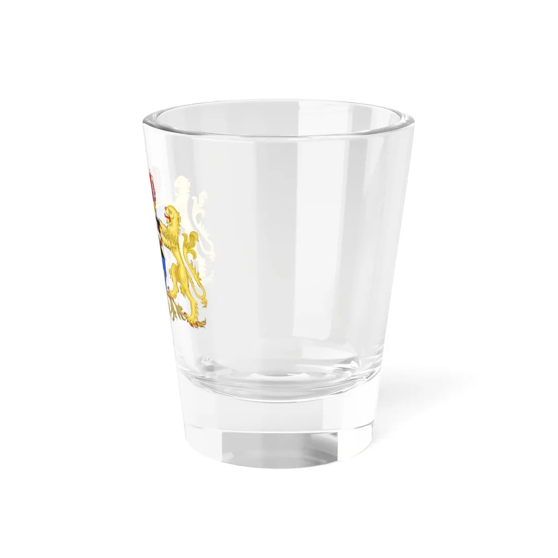 Blason ville be Lovendegem avec ornements (Belgium) (Coat of Arms) Shot Glass 1.5oz - Go Mug Yourself