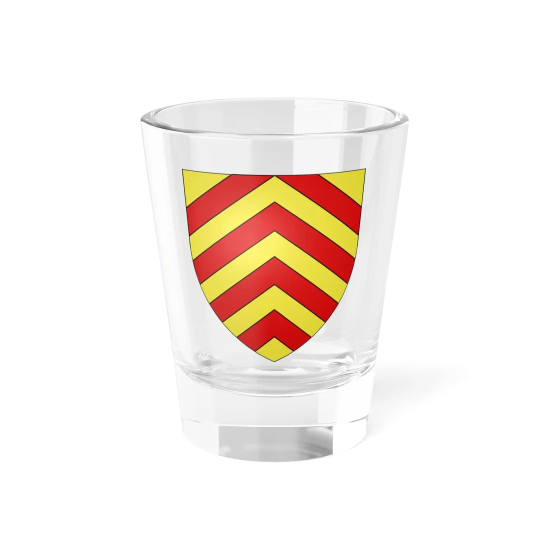 Blason ville be Melle (Belgium) (Coat of Arms) Shot Glass 1.5oz 1.5oz - Go Mug Yourself