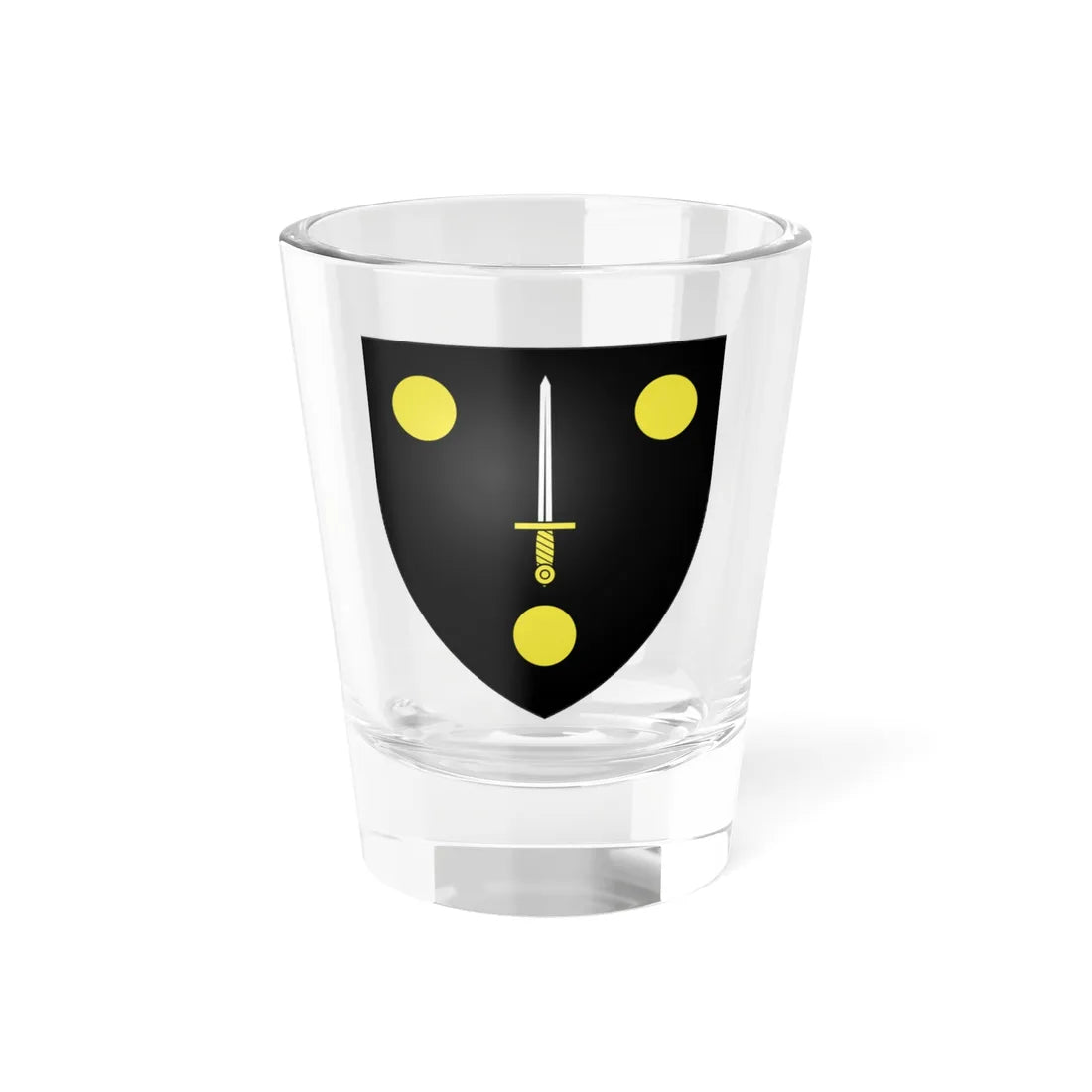 Blason ville be Mere (Belgium) (Coat of Arms) Shot Glass 1.5oz 1.5oz - Go Mug Yourself