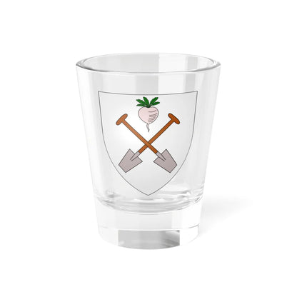 Blason ville be Moerbeke-Waas (Belgium) (Coat of Arms) Shot Glass 1.5oz 1.5oz - Go Mug Yourself