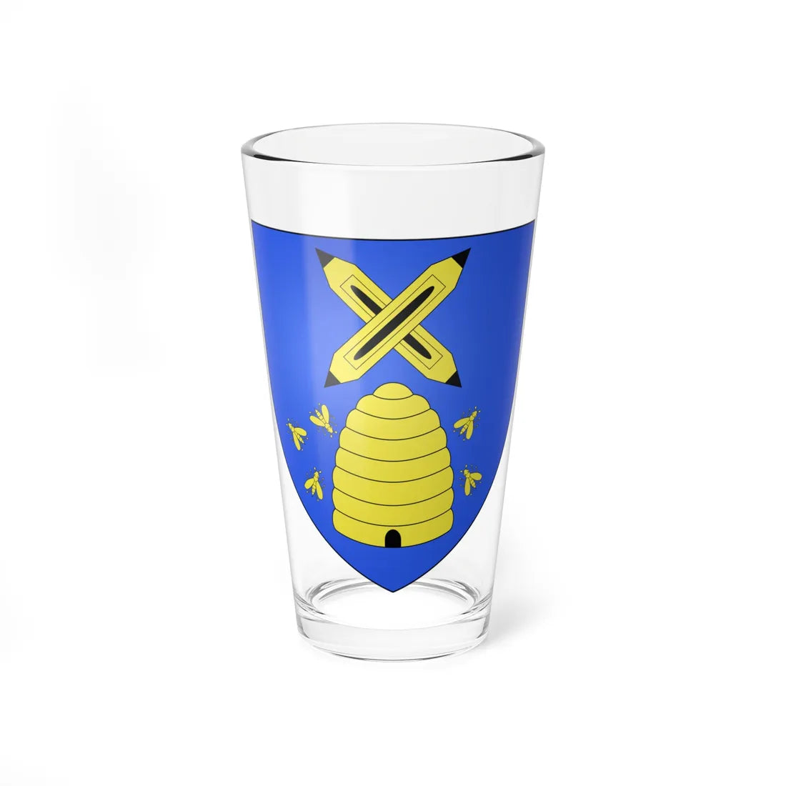 Blason ville be Moorsele 1822-1855 (Belgium) (Coat of Arms) Pint Glass 16oz 16oz - Go Mug Yourself