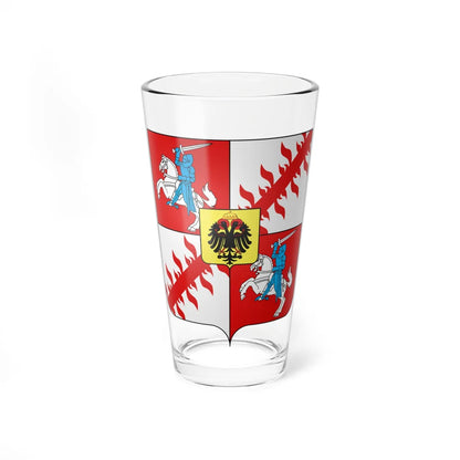 Blason ville be Mouscron (Belgium) (Coat of Arms) Pint Glass 16oz 16oz - Go Mug Yourself