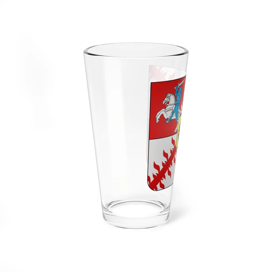 Blason ville be Mouscron (Belgium) (Coat of Arms) Pint Glass 16oz - Go Mug Yourself