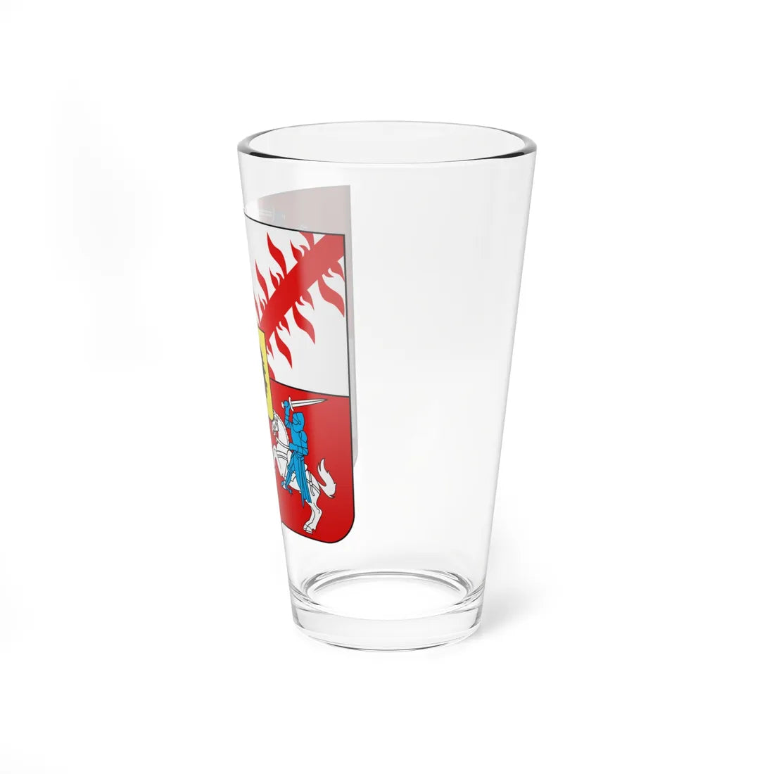 Blason ville be Mouscron (Belgium) (Coat of Arms) Pint Glass 16oz - Go Mug Yourself