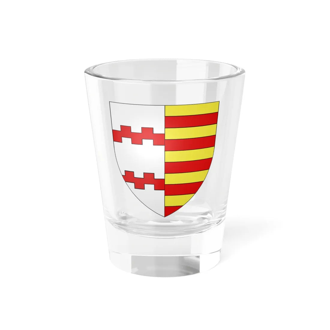 Blason ville be Neerpelt (Belgium) (Coat of Arms) Shot Glass 1.5oz 1.5oz - Go Mug Yourself