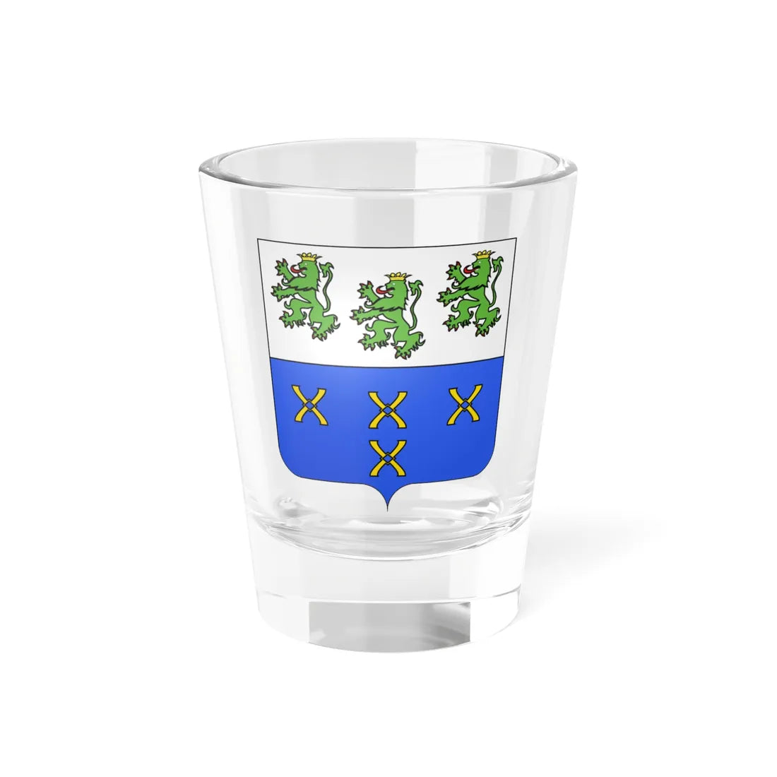 Blason ville be Pepinster (Belgium) (Coat of Arms) Shot Glass 1.5oz 1.5oz - Go Mug Yourself