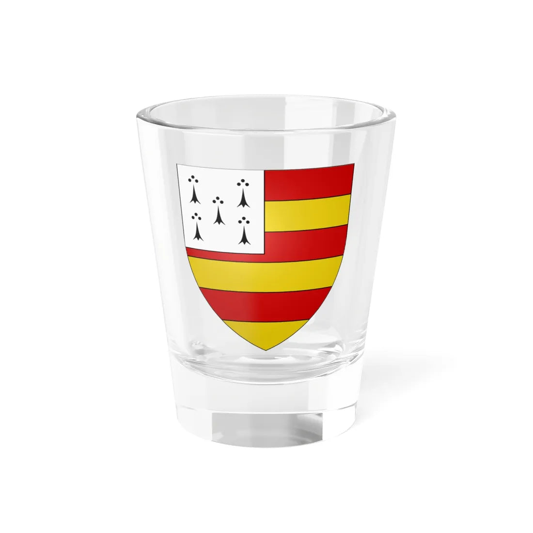 Blason ville be Petegem-aan-de-Schelde (Belgium) (Coat of Arms) Shot Glass 1.5oz 1.5oz - Go Mug Yourself