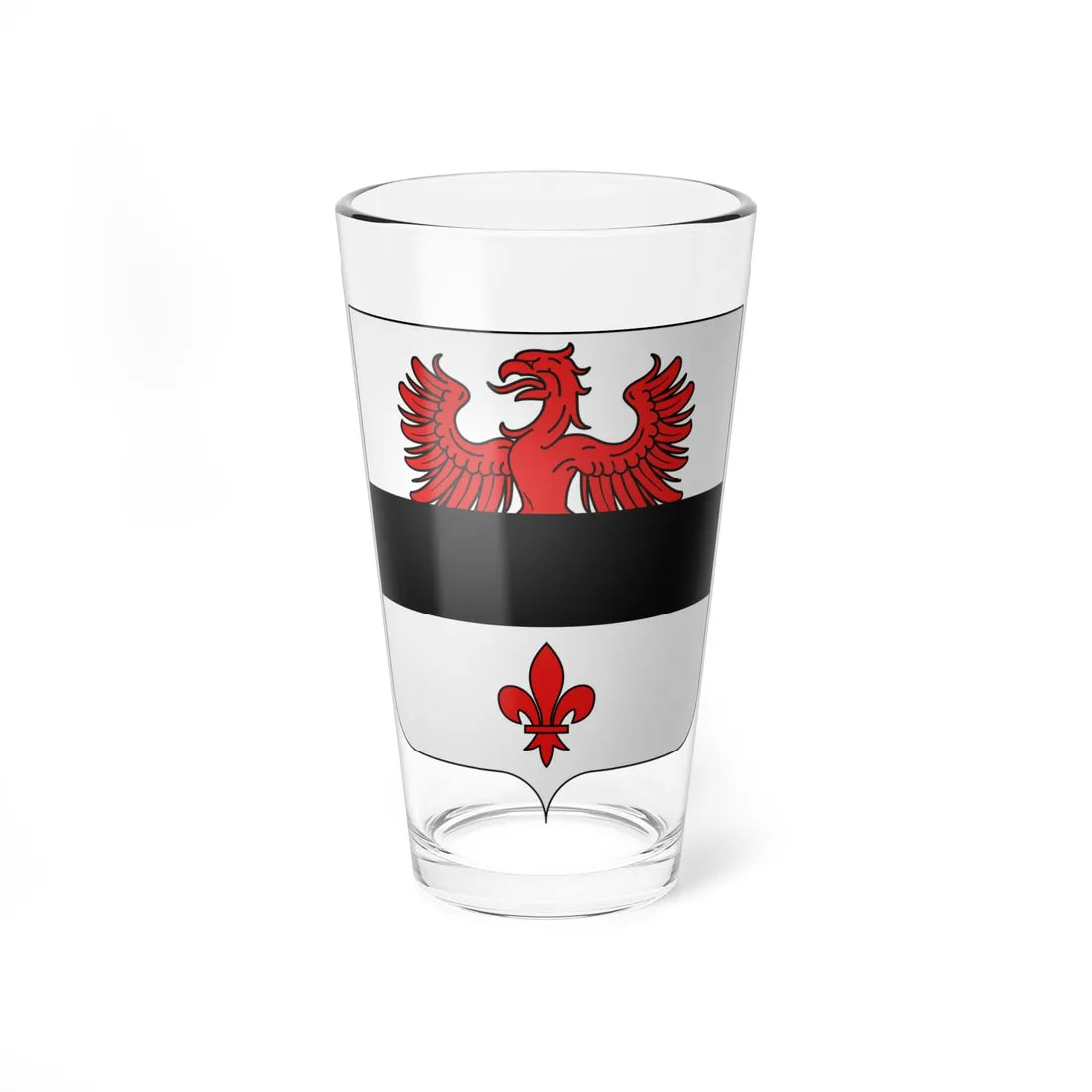 Blason ville be Rumes (Belgium) (Coat of Arms) Pint Glass 16oz 16oz - Go Mug Yourself