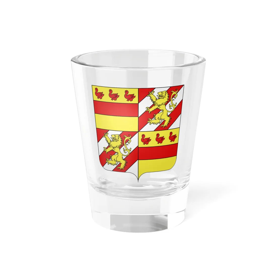 Blason ville be Saint-Amand Fleurus (Belgium) (Coat of Arms) Shot Glass 1.5oz 1.5oz - Go Mug Yourself