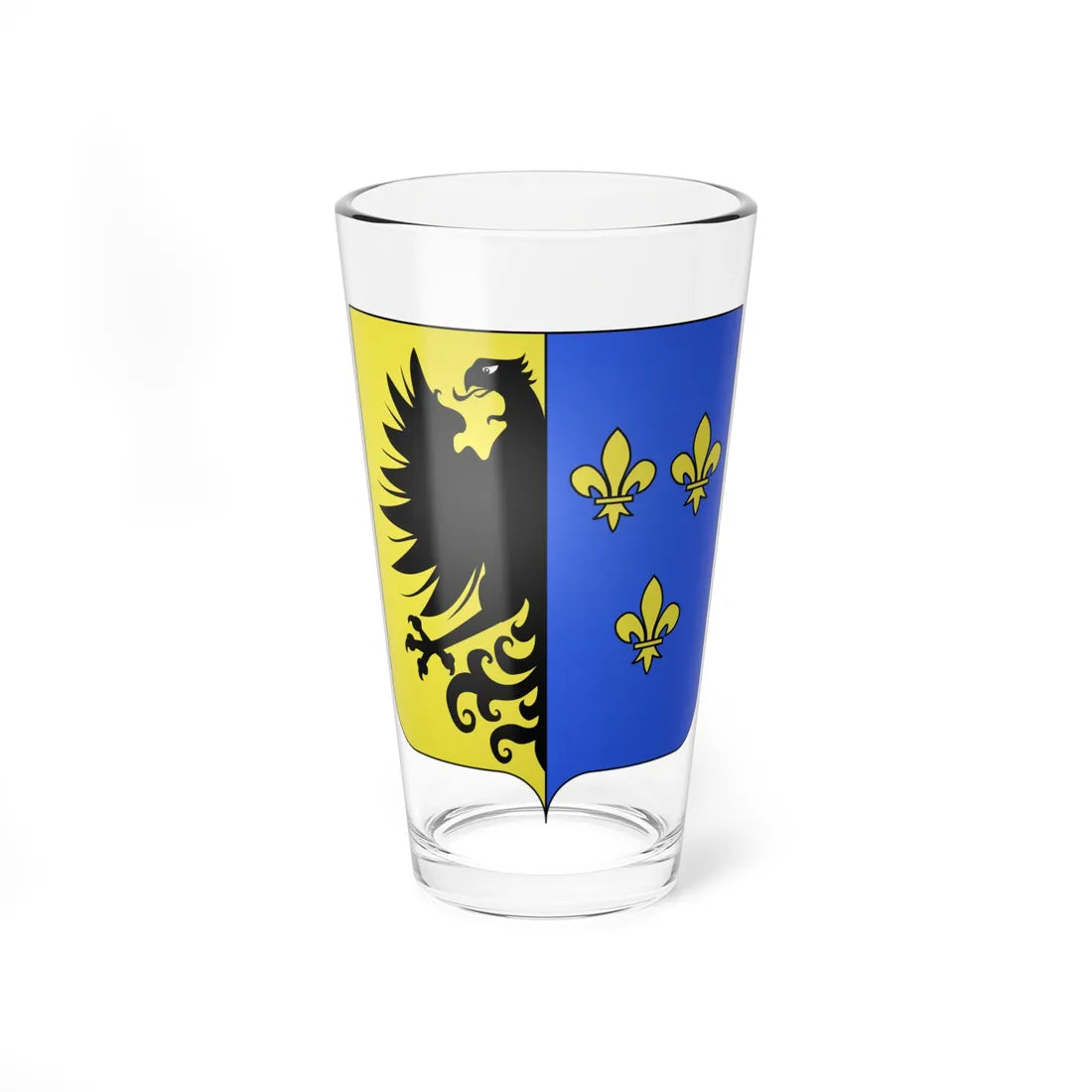 Blason ville be Saint-Ghislain (Belgium) (Coat of Arms) Pint Glass 16oz 16oz - Go Mug Yourself