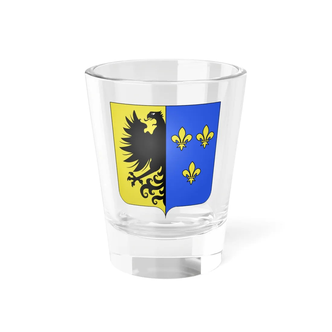 Blason ville be Saint-Ghislain (Belgium) (Coat of Arms) Shot Glass 1.5oz 1.5oz - Go Mug Yourself