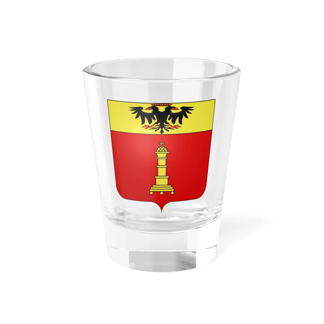 Blason ville BE Saint-Trond (Belgium) (Coat of Arms) Shot Glass 1.5oz 1.5oz - Go Mug Yourself