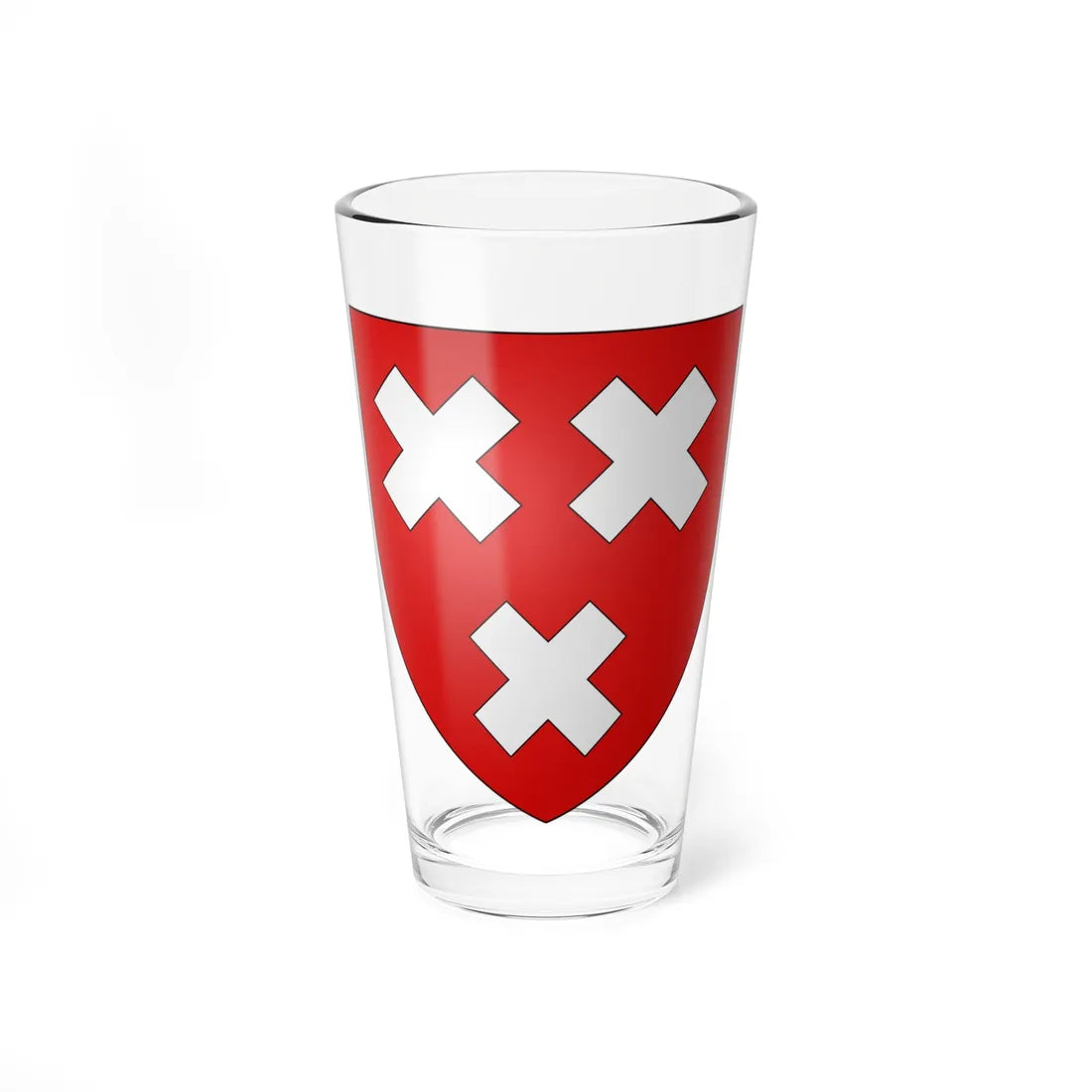 Blason ville be Schoten (Belgium) (Coat of Arms) Pint Glass 16oz 16oz - Go Mug Yourself