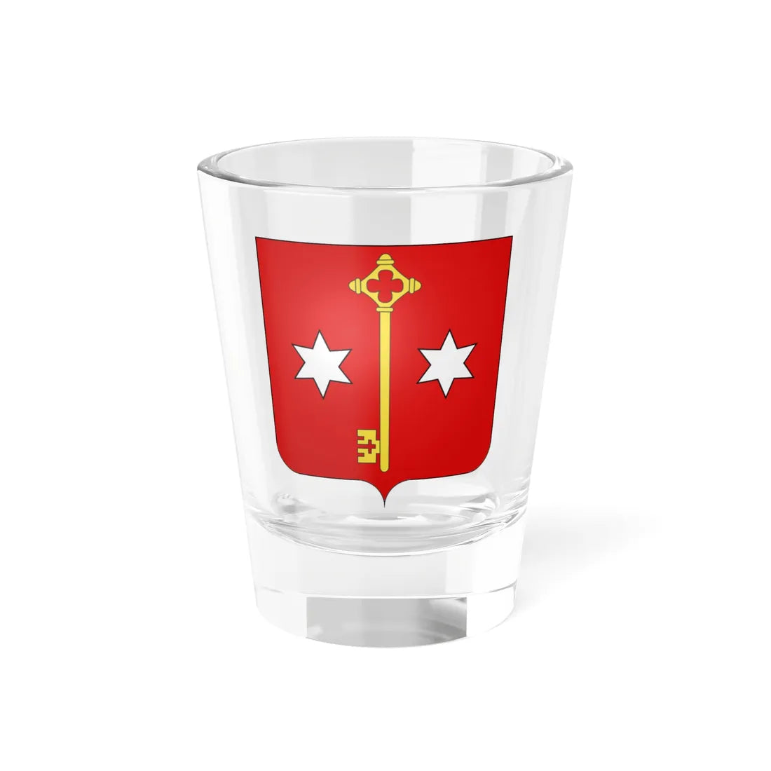 Blason ville BE Seneffe (Belgium) (Coat of Arms) Shot Glass 1.5oz 1.5oz - Go Mug Yourself