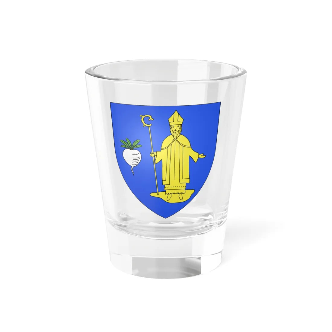 Blason ville be Sint-Gillis-Waas (Belgium) (Coat of Arms) Shot Glass 1.5oz 1.5oz - Go Mug Yourself
