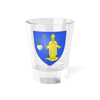 Blason ville be Sint-Gillis-Waas (Belgium) (Coat of Arms) Shot Glass 1.5oz 1.5oz - Go Mug Yourself