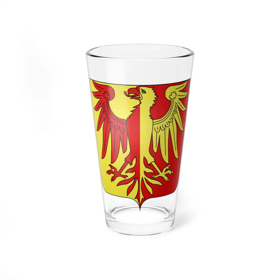Blason ville BE Tubize (Belgium) (Coat of Arms) Pint Glass 16oz 16oz - Go Mug Yourself
