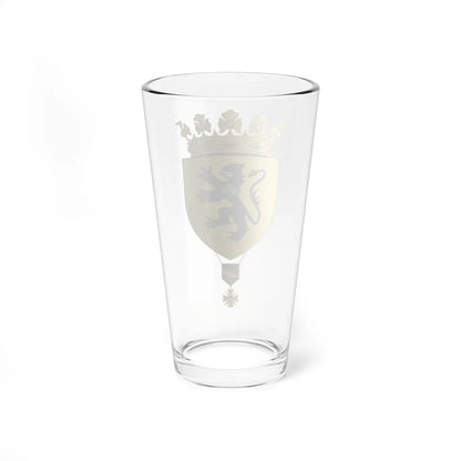 Blason ville be Veurne avec ornements (Belgium) (Coat of Arms) Pint Glass 16oz - Go Mug Yourself