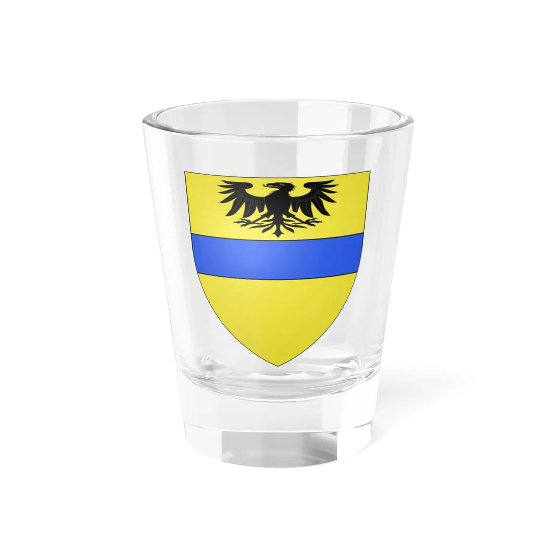 Blason ville be Vlezenbeek (Belgium) (Coat of Arms) Shot Glass 1.5oz 1.5oz - Go Mug Yourself