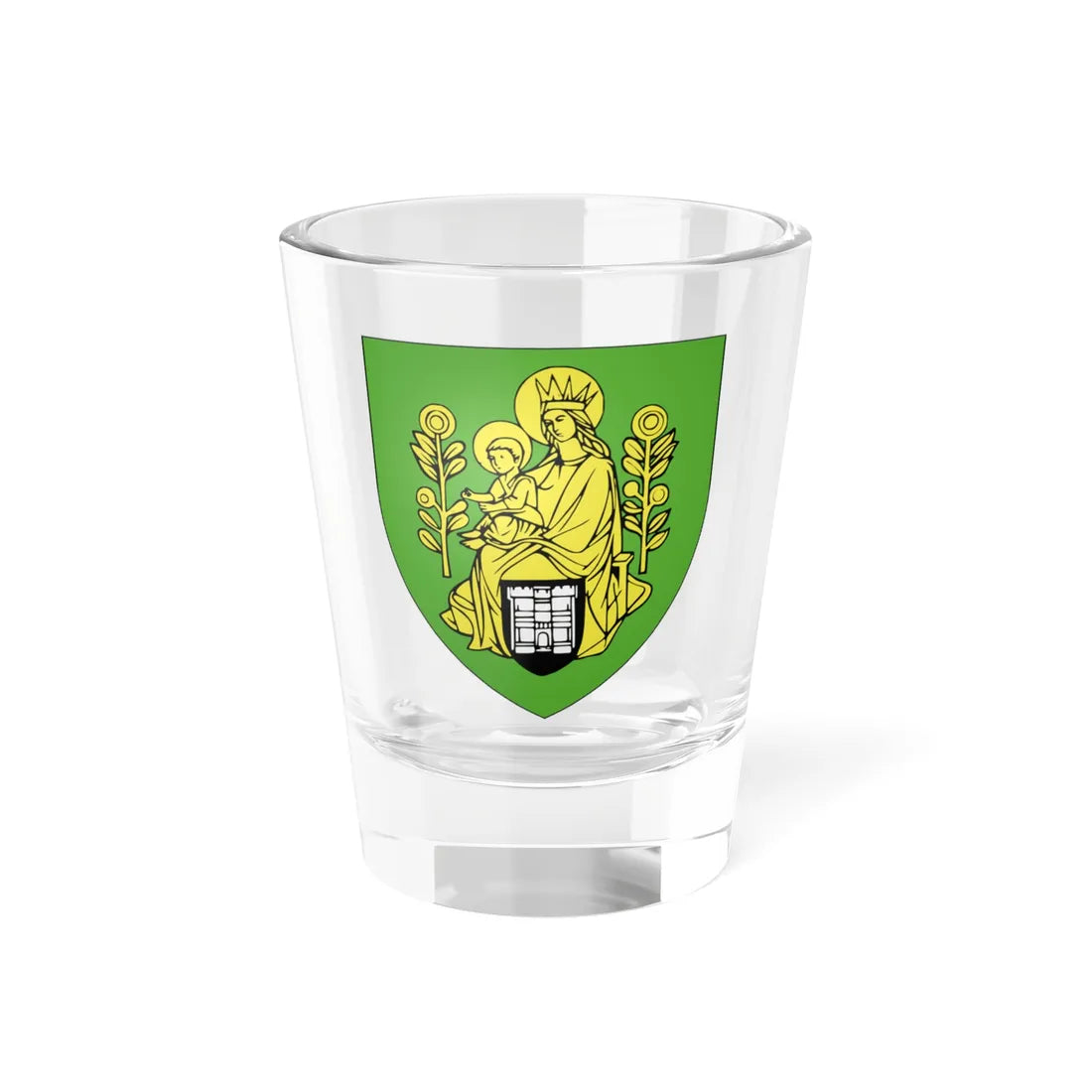 Blason ville be Waarschoot (Belgium) (Coat of Arms) Shot Glass 1.5oz 1.5oz - Go Mug Yourself