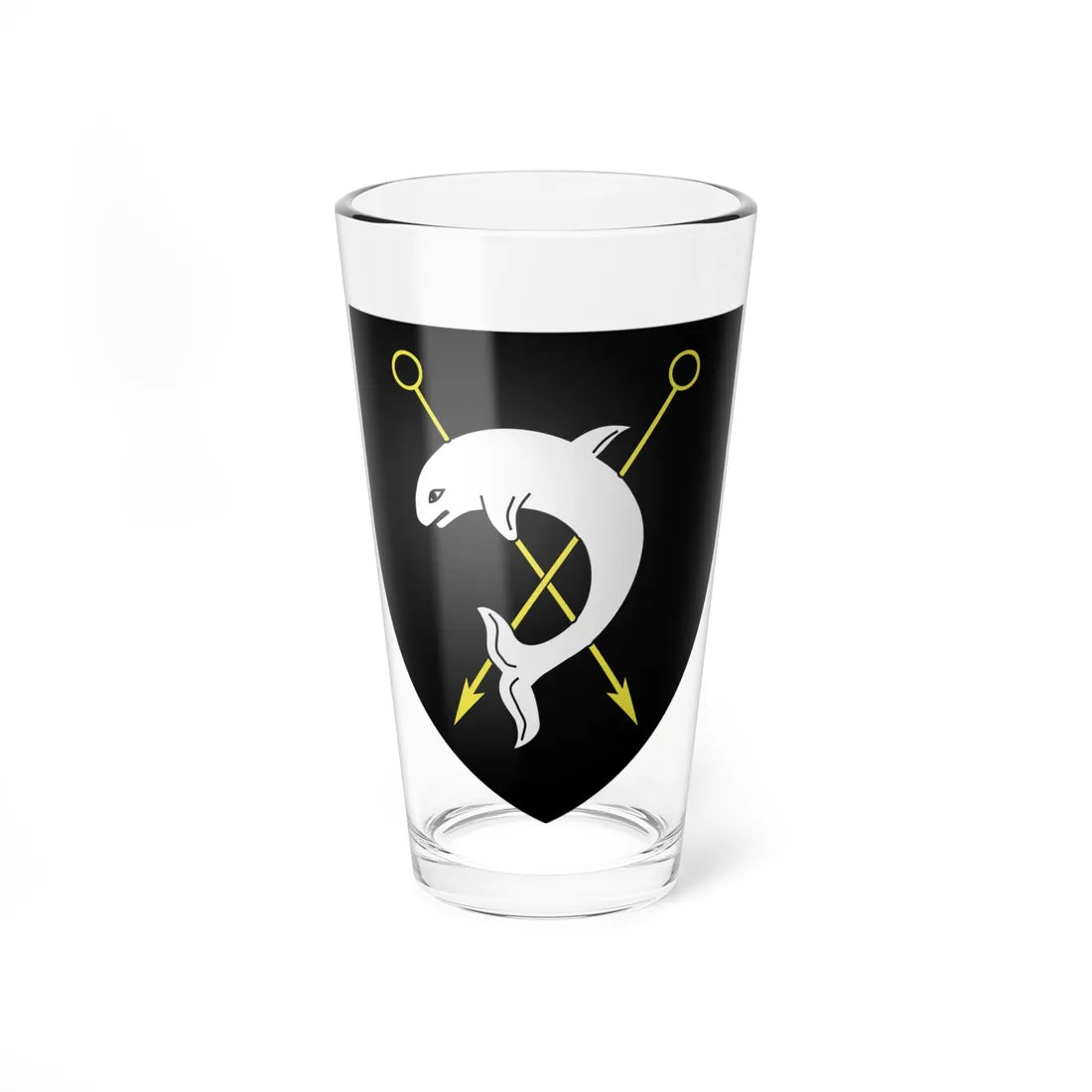 Blason ville be Wenduine (Belgium) (Coat of Arms) Pint Glass 16oz 16oz - Go Mug Yourself