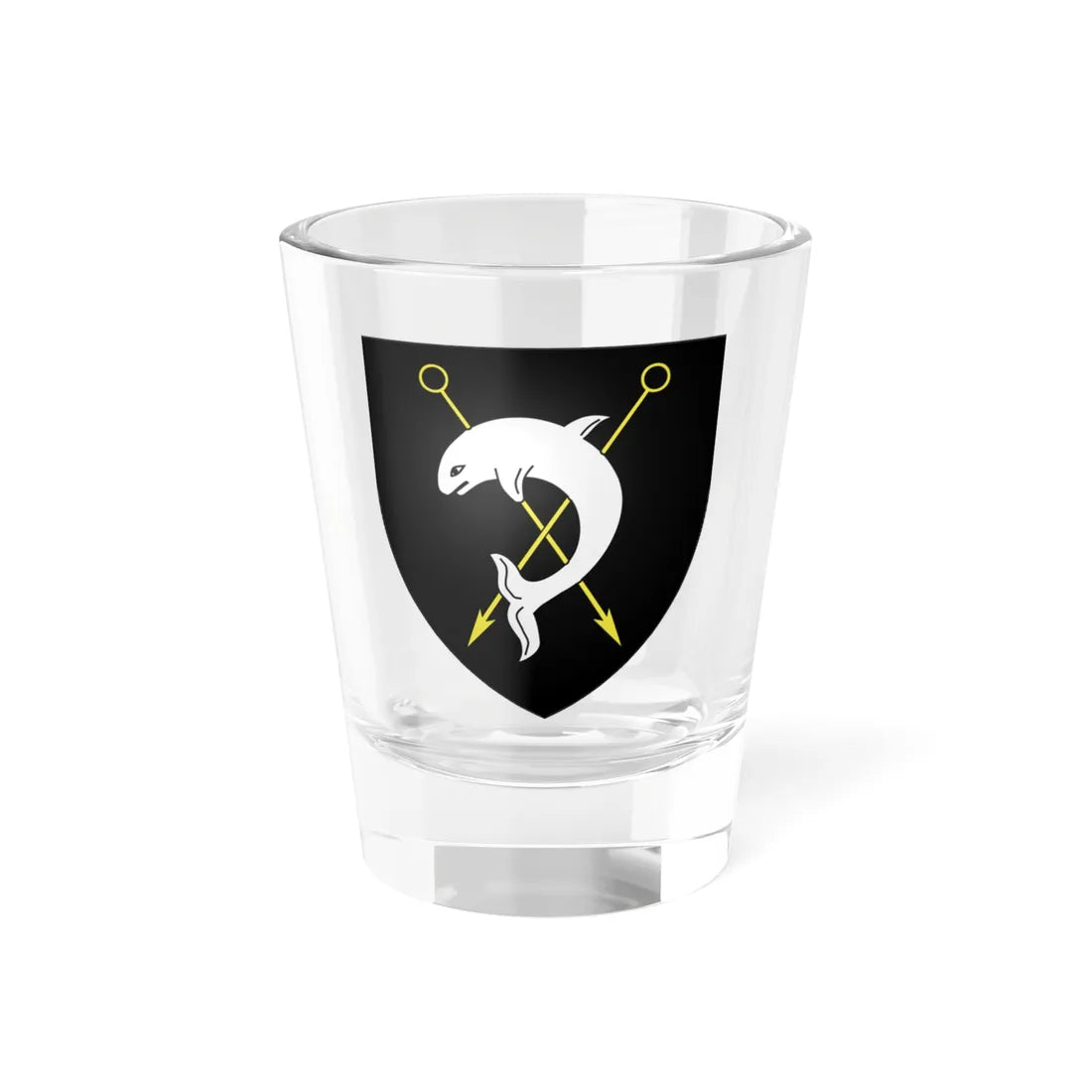 Blason ville be Wenduine (Belgium) (Coat of Arms) Shot Glass 1.5oz 1.5oz - Go Mug Yourself