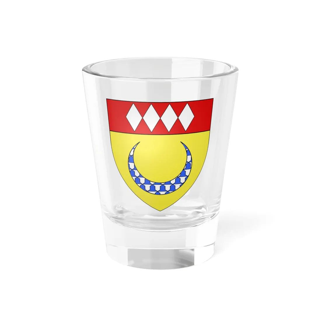 Blason ville Broualan 35 (France) (Coat of Arms) Shot Glass 1.5oz 1.5oz - Go Mug Yourself