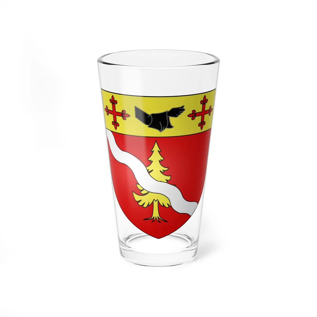 Blason ville ca Amqui Quebec (Canada) (Coat of Arms) Pint Glass 16oz 16oz - Go Mug Yourself