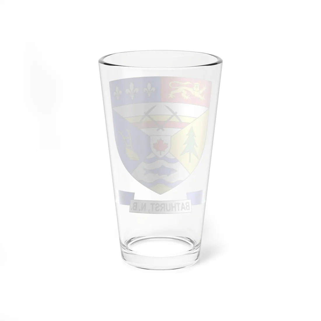 Blason ville ca Bathurst2 Nouveau-Brunswick (Canada) (Coat of Arms) Pint Glass 16oz - Go Mug Yourself