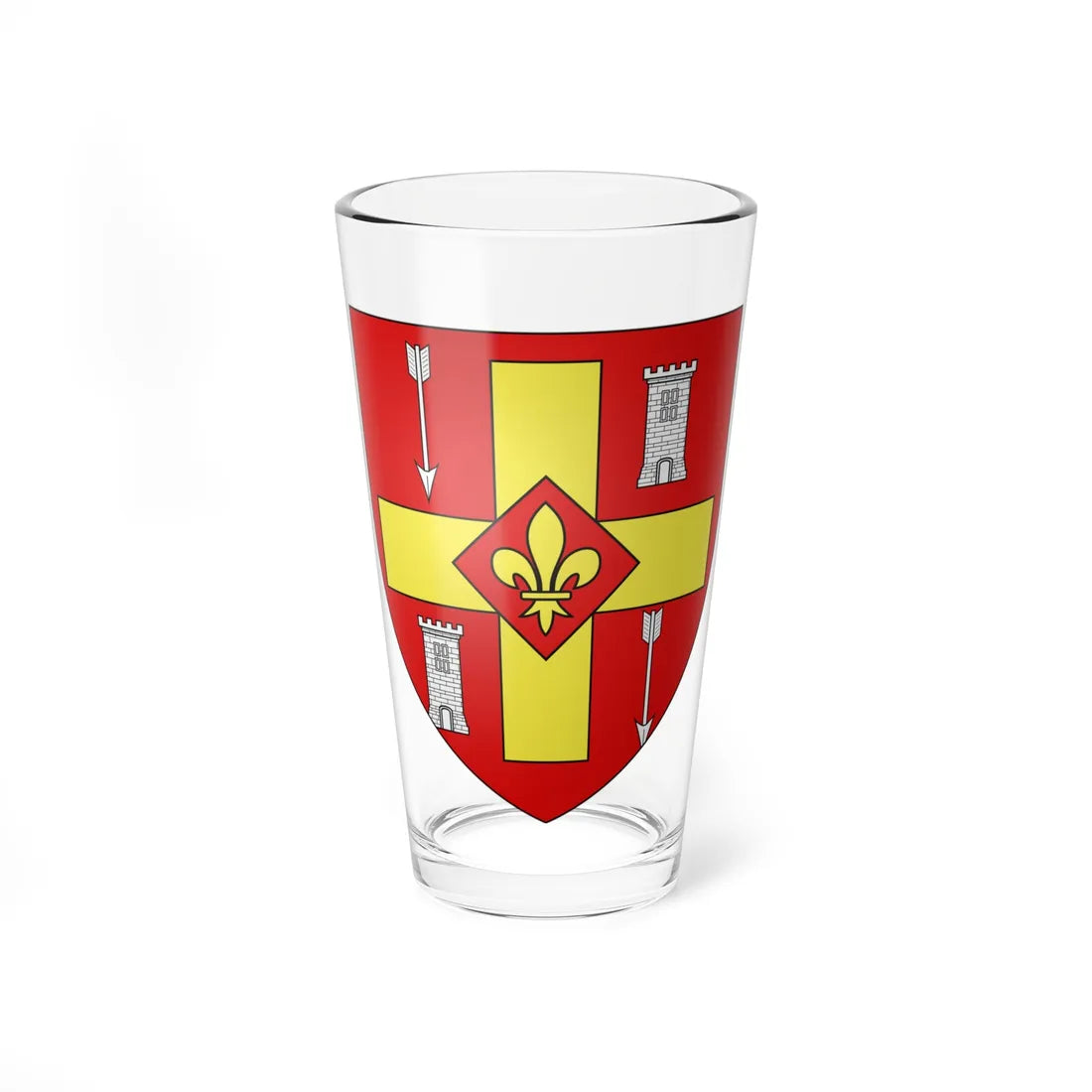 Blason ville ca Brossard Québec (Canada) (Coat of Arms) Pint Glass 16oz 16oz - Go Mug Yourself
