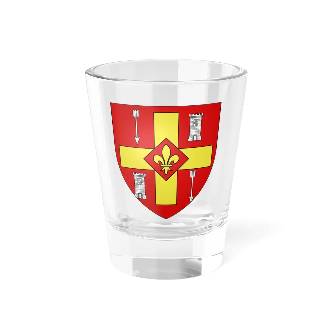 Blason ville ca Brossard Québec (Canada) (Coat of Arms) Shot Glass 1.5oz 1.5oz - Go Mug Yourself