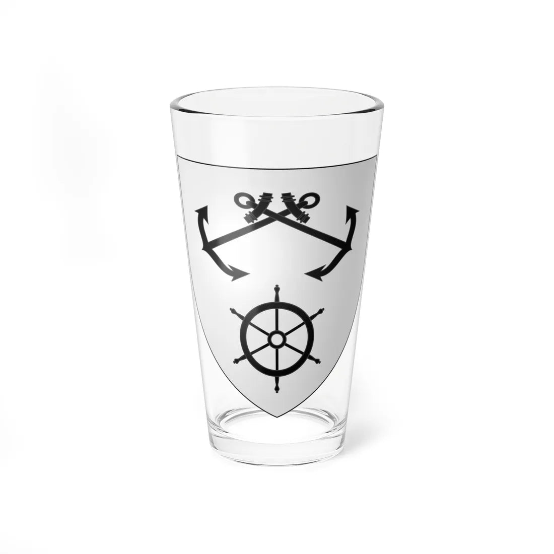 Blason ville ca Caraquet Nouveau-Brunswick (Canada) (Coat of Arms) Pint Glass 16oz 16oz - Go Mug Yourself